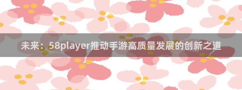 沐鸣娱乐2官网：未来：58player推动手游高质量发展的创新之道